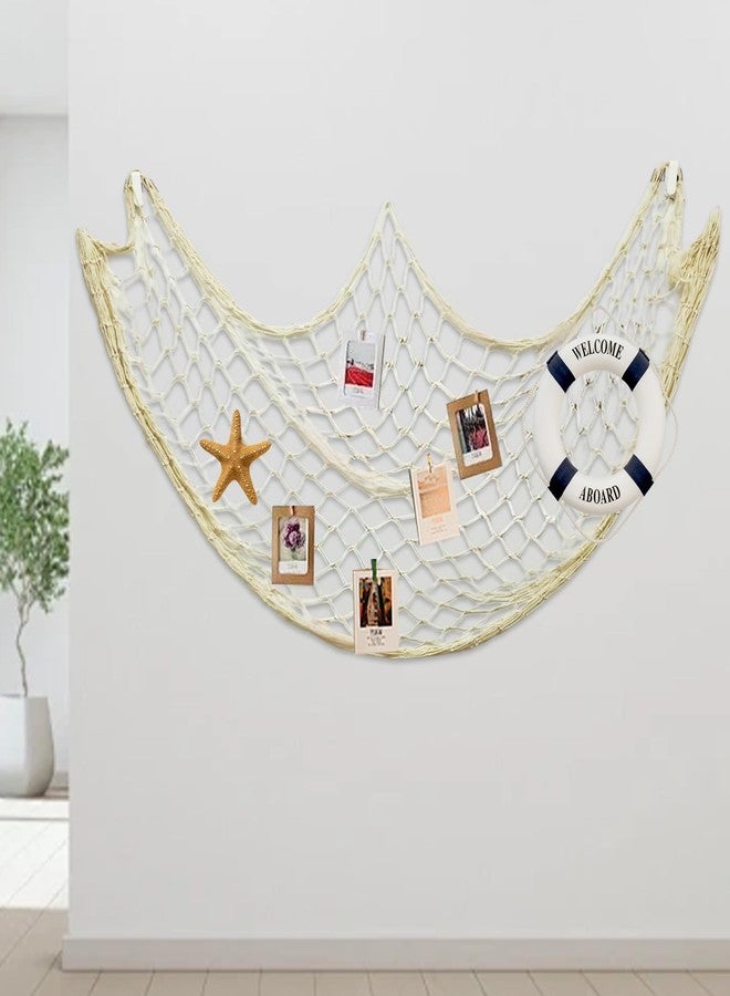 Gallipower 1 Pack Fish Net Decorations,Decorative Fishing Net for Picture,Fish Net Ship Decorations for Explorer Party Ocean Beach Wall Hanging Decoration Nautical Sea Party Decorations(About 80 X 40 Inch) - Image 5